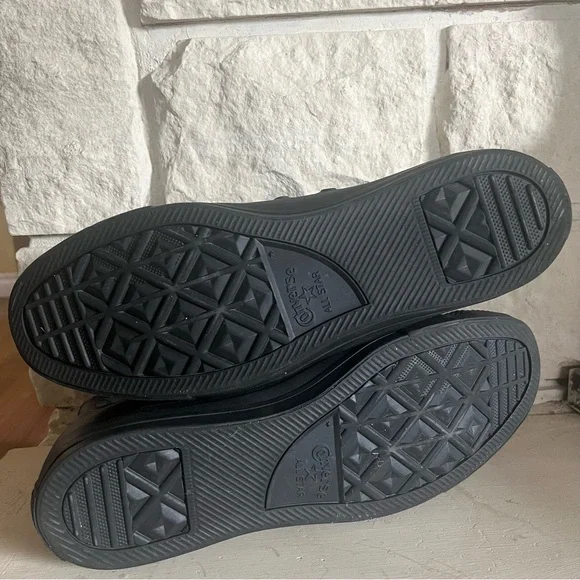 Converse Black Leather High-Top Sneakers - Picture 4 of 5